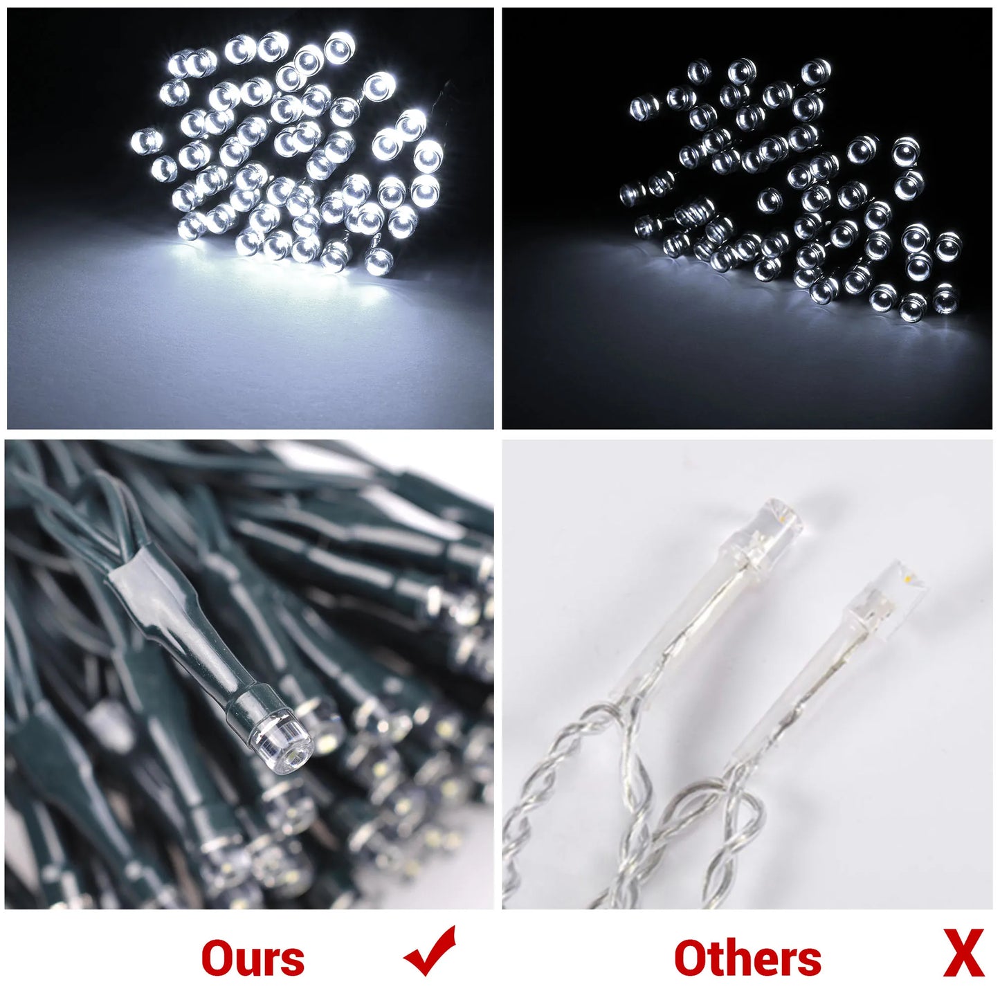 Solar Powered LED String Lights Outdoor Waterproof Fairy Lights String Solar Garland for Patio Wedding Christmas Garden Light