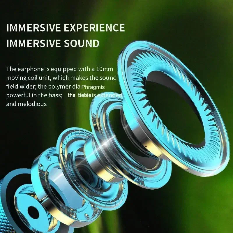 K58 Wireless Earphones Bluetooth 5.3 Neckband Headphones Gaming LED Display HIFI Headset Sports TWS Earbuds With Mic