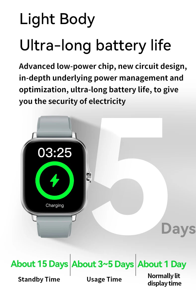 LAXASFIT 2025 New Smart Watch Bluetooth Talk Full Touch Screen Heart Rate Monitor Sports Fitness Smart Watch Men Women Gift