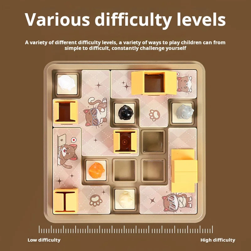 Diy Hide And Seek Cat Puzzle Clearance Clearance Board Game Cat Children Space Planning Logical Thinking Training Puzzle Toy