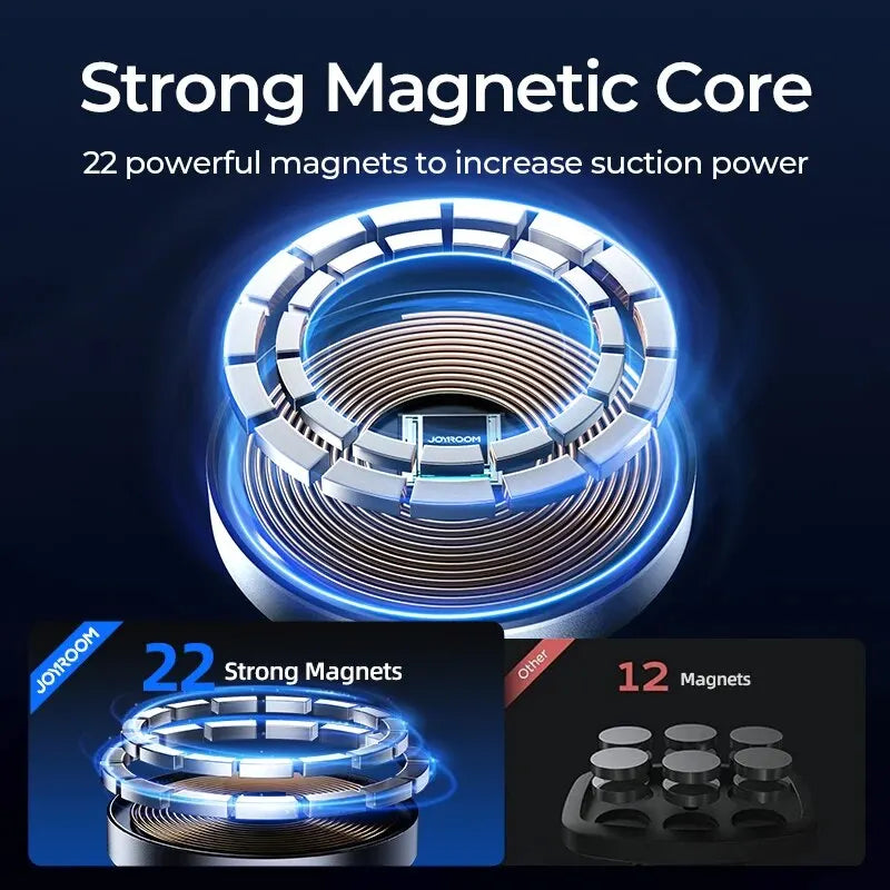 Joyroom Magnetic Car Phone Mount Wireless Fast Car Charger for iPhone Holder 15W Magnetic Car Phone Holder Mount Wireless