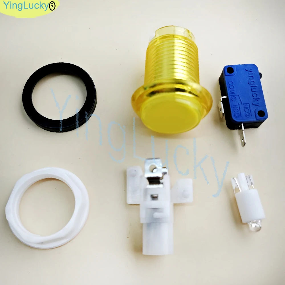 2 Player DIY Arcade Game Kit for PC Raspberry Pi with LED Push Buttons American Style Joystick USB Encoder Cables Mame Jamma