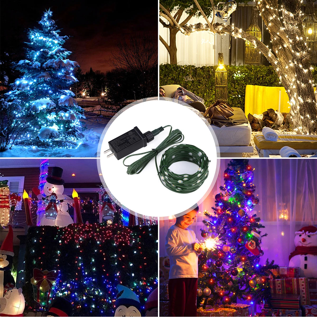 30M 20M 50M 10M 100M LED String Light 24V RGB Warm White Waterproof Outdoor Garland Christmas Decoration Garden Xmas Lights