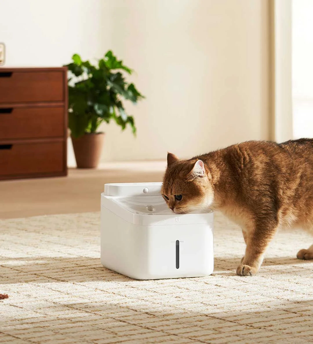 Smart Pet Drinking Fountain 2 3L Capacity Wireless Water Pump Automatic Sensing Cats and Dogs Long Battery Life