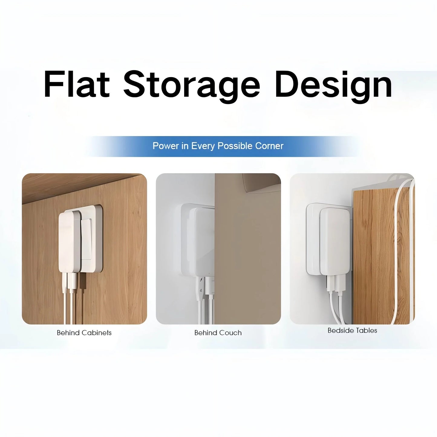 Flat USB C Wall Charger 65W GaN USB-A USB-C Wall Charger Ultra Slim Folding Travel Dual Port USB Wall Charger For Phones Tablets