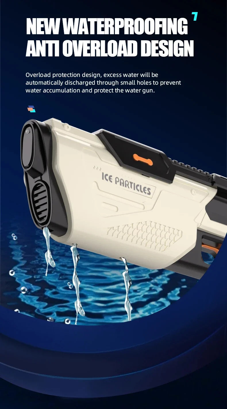 Full Electric Automatic Water Storage Gun Toys Portable Children Summer Beach Outdoor Fight Fantasy Toys for Boys Kids Game