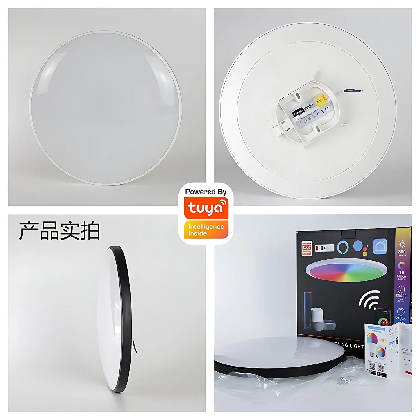 Tuya Smart WiFi Bluetooth LED Ceiling Light AC85-265V 24W RGB WW CW Round Ceiling Lamp Smart life APP Alexa Geogle Voice Control