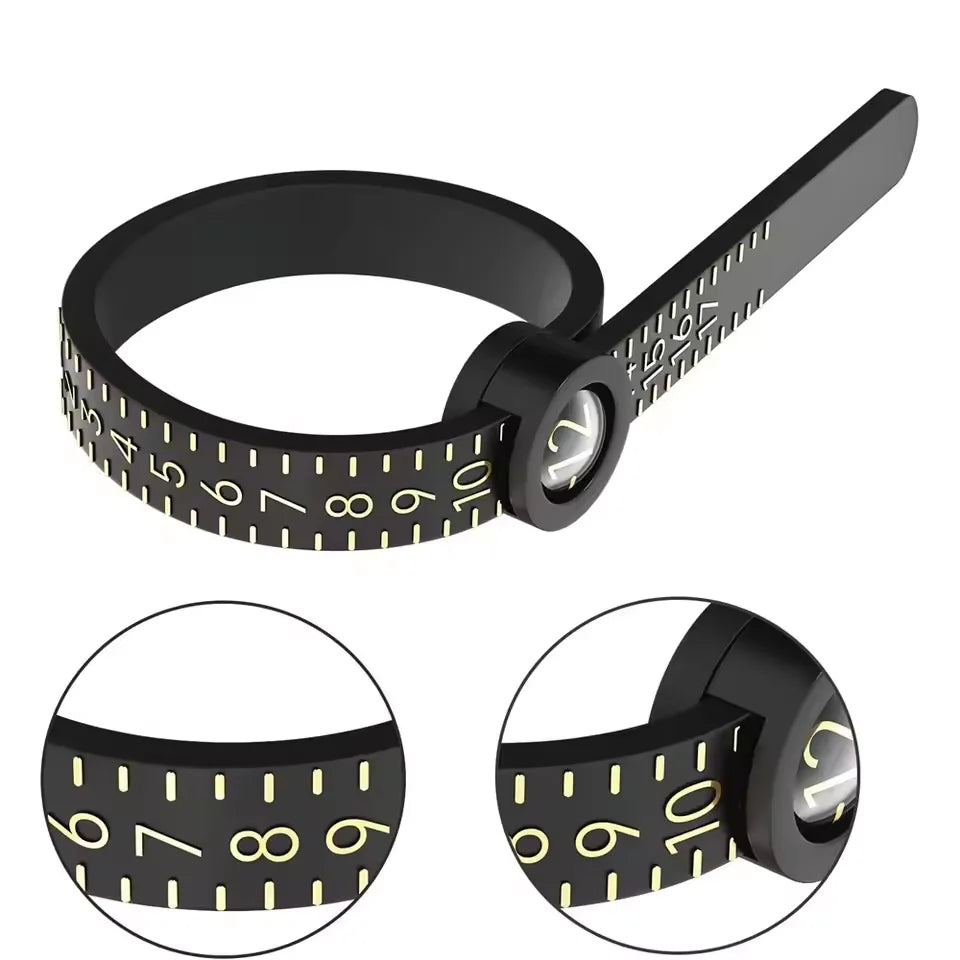 Ring With Magnifying Glass, Measuring With Ring, Soft Ruler, Plastic Size Circle, Size Filter, Durable