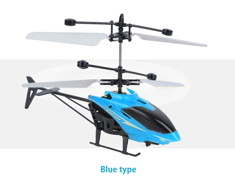 Rechargeable Mini RC Drone Remote Safe Fall-resistant RC Helicopters Drone ChildrenToys(No remote control battery)