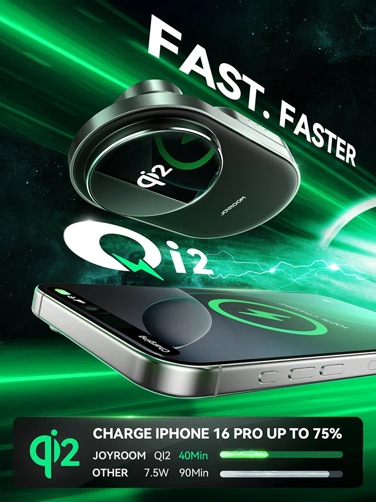Joyroom Qi2 3 in 1 Wireless Charging Station Foldable Fast Wireless Charger Stand for iPhone 16/15/14/13/12 & Apple Watch JR-W17