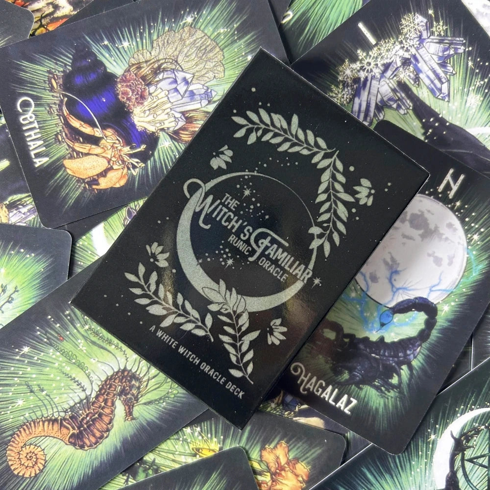 The Witchs Familiar Runic Oracle Card Fate Divination Prophecy Board Tarot Deck Card Family Party Playing Game