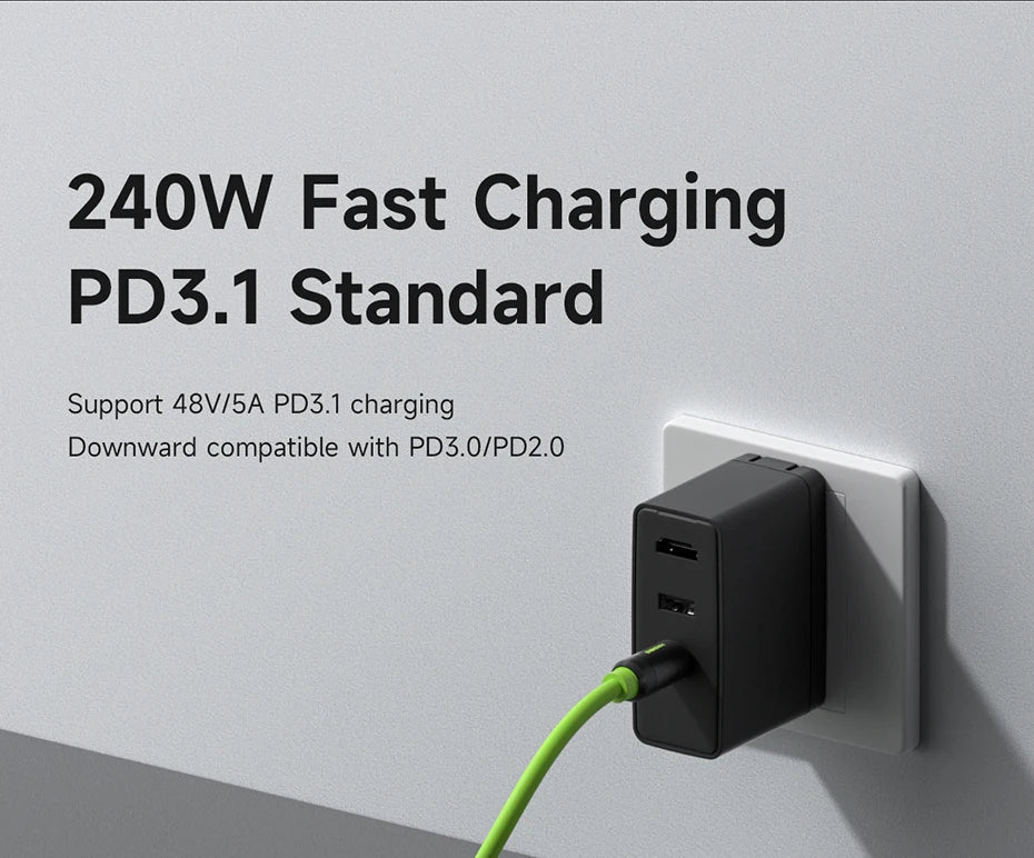 Hagibis USB C Fast Charger Cable With LED Display PD 240W 40Gbps Video Cord Compatible with Thunderbolt 4/3 For iPhone 17 Laptop