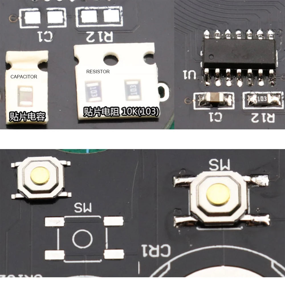 DIY Electronic Top Kit LED Fingertip Gyro Manufacture DIY Kit Fun Top Welding Electronic Components Circuit Board Kit