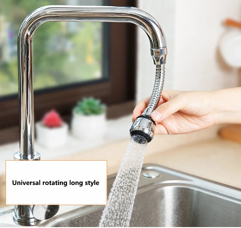 360° Rotating Kitchen Faucet Pressurized Anti-Splash Extended Filter Foam Universal Faucet Head Sprayer for Kitchen