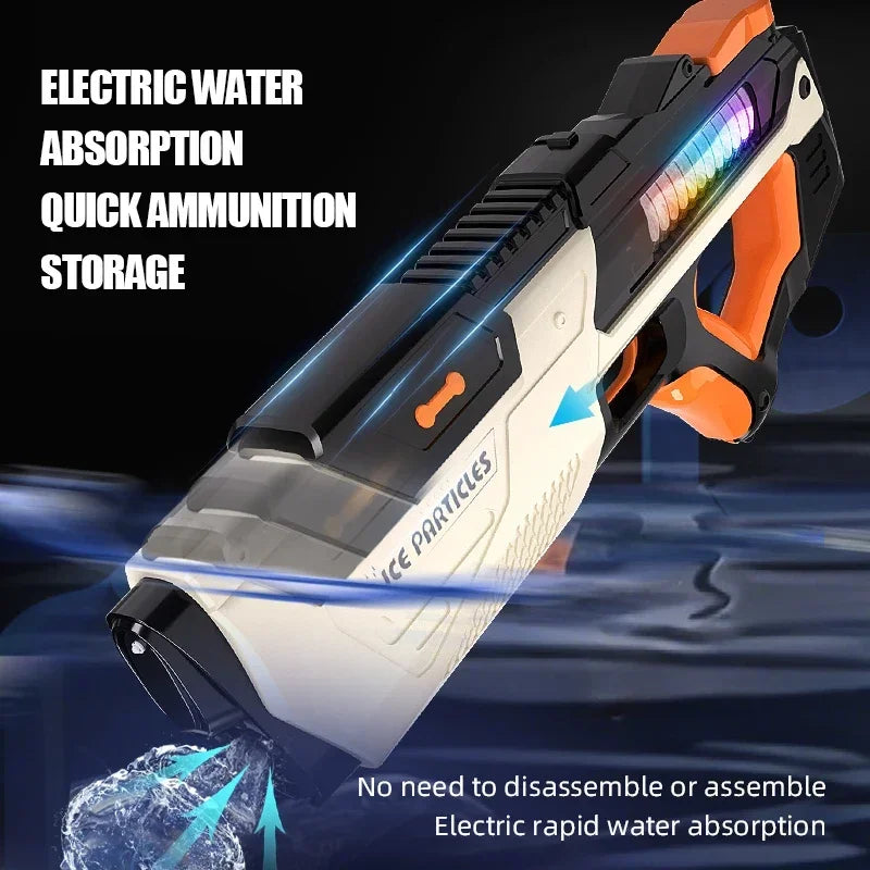 Full Electric Automatic Water Storage Gun Toys Portable Children Summer Beach Outdoor Fight Fantasy Toys for Boys Kids Game