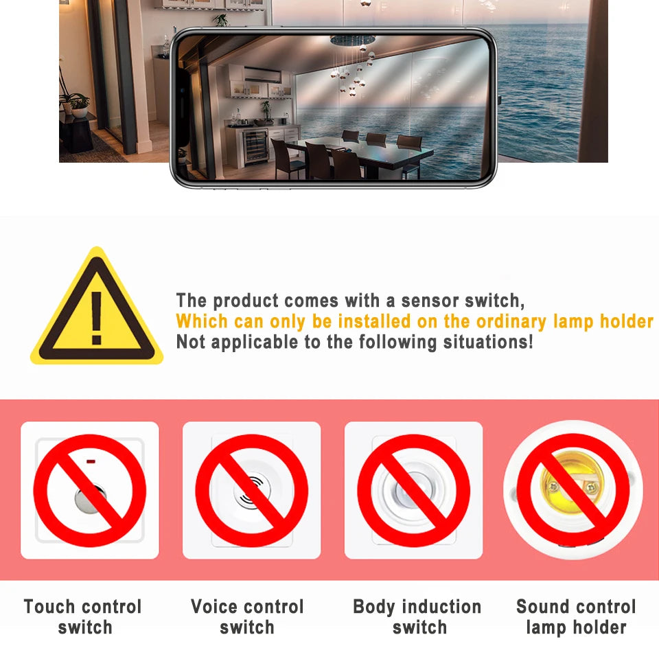 1pcs Led Bulb Light Sensor Control Bulb AC 220V 110V 10W E27 B22  Dusk to Dawn Light Bulb for The Entrance of Underground Garage