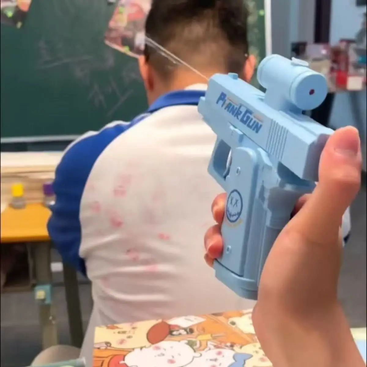 Outdoor Summer Water 2-Way Squirt Gun - Press & Spray Water Gun,Reverse Splash Toy for Prank Fun,Stress Relief, Water Fight Game