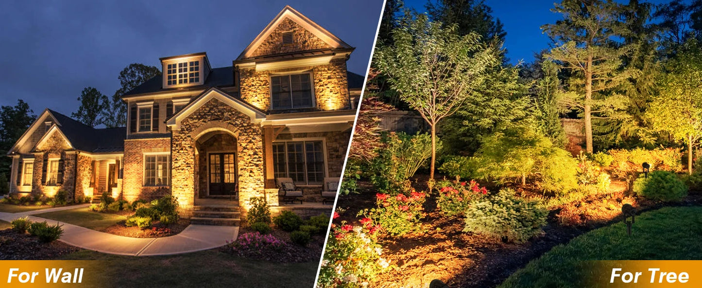 3000K Outdoor Spotlight Garden Landscape Decoration EU/US Plug Floodlight Waterproof Pathway Yard Lawn Lamp 110V 220V Lighti