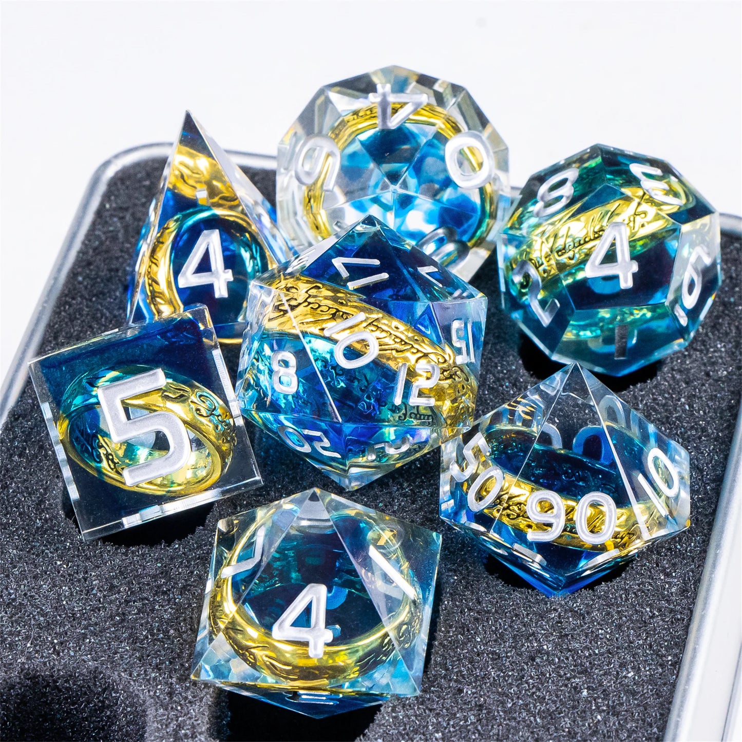 Include One Rings Dice Set, Lord of Dice Polyhedral Dice Set, The Ring Dice,  d d dice