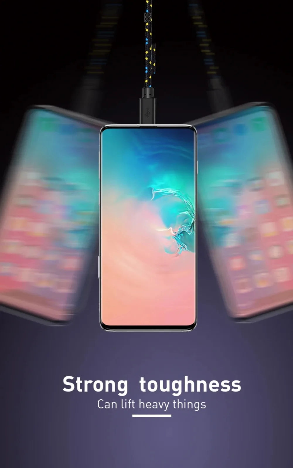 2.4A USB Type C Cable Fast Charging Nylon Braided Data Cable For Xiaomi 13 Huawei P60 Samsung S23 iPad USB C Phone Charger Wires