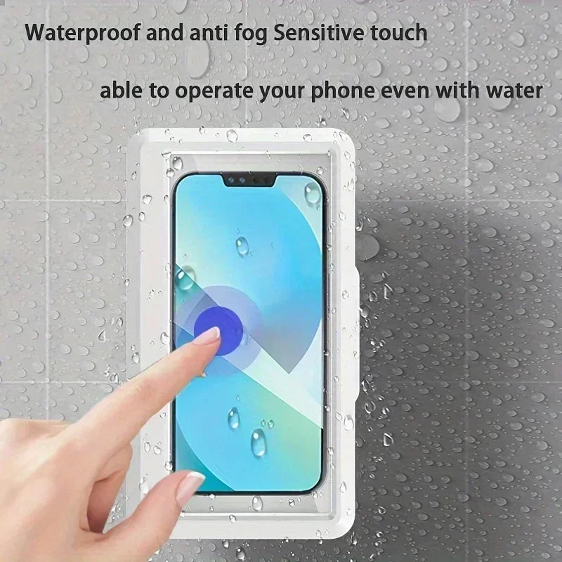 Fixed Universal Waterproof and Anti-fog Mobile Phone Case for Bathroom Shower Phone Holder Waterproof Can Touched Shower Phone