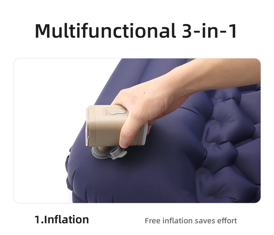 PACOONE Wireless Inflation Pump Portable Outdoor Mini Air Compressor Air Cushion Bed Swim ring Multi function Air Pump