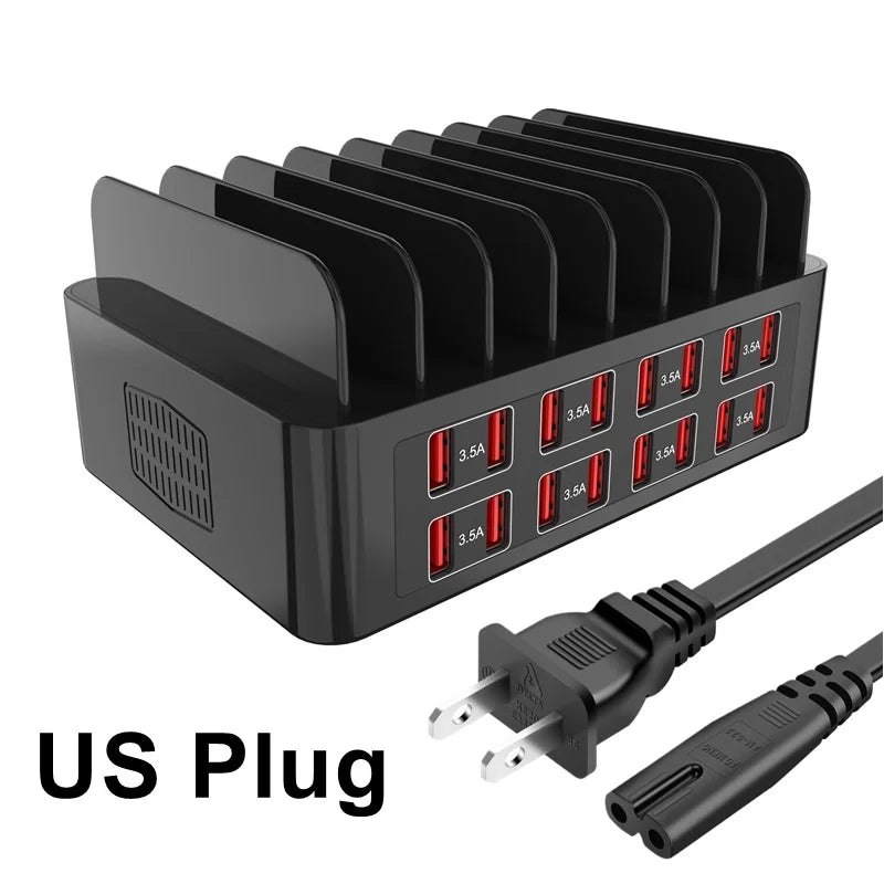 ASENGRY 150W Universal Multi USB Charger 16 Port USB Charging Station Tablet Stand For Ipad Iphone 15 14 13 Pro Max Samsung S24