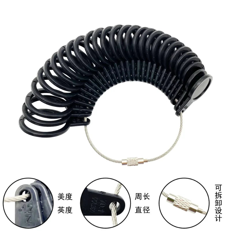 1Pc Professional Jewelry Tools Ring Mandrel Stick Finger Gauge Ring Sizer Measuring UK/US/EU/№ Size for DIY Jewelry Size ToolS