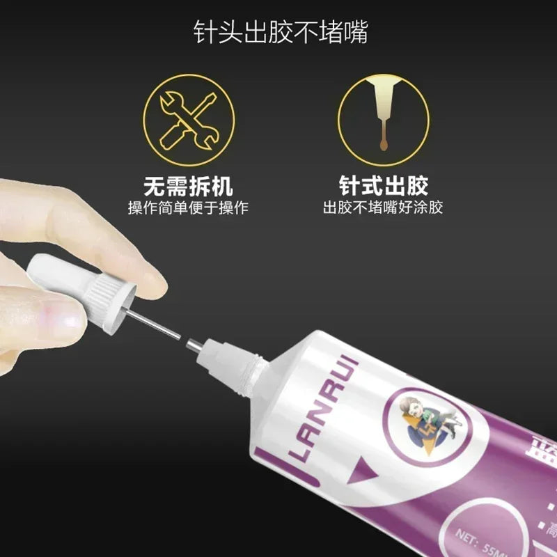 LANRUI I9 High-Quality Active Soft Glue Waterproof Sealant for Cell Phone Laptop TV LCD Screen Back Cover Repair