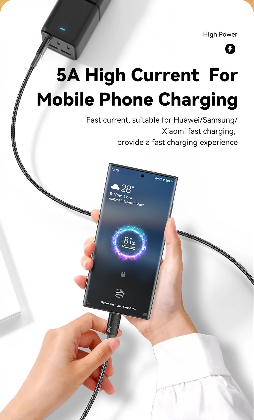 Essager PD 100W Type C to C Cable USB Type-C 5A Fast Charging Mobile Phone Cable For MacBook iPad Oneplus Xiaomi iPhone 16 Cable