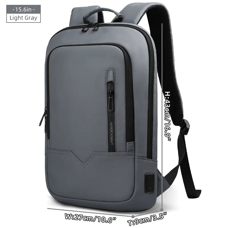 Heroic Knight Laptop Work Backpack Slim Men Waterproof Multifunctional 15.6"17" Business Trip Backpack Fashion Male School Bag